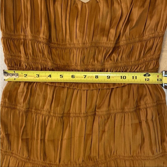 Elegant gold Anthropologie maxi slip dress - Picture 5 of 6